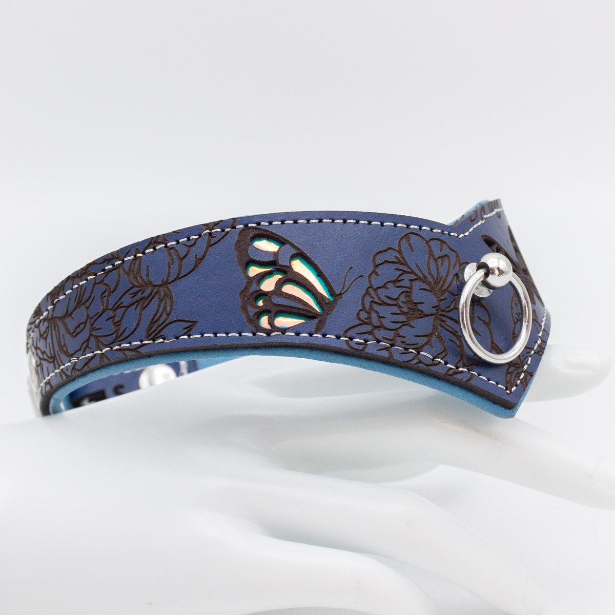 Halsband "Peony No. 1" - Silver Moonlight – Bild 5